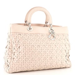 Christian Dior Lady Dior Avenue Bag Woven Leather Large