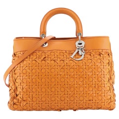 Christian Dior Lady Dior Avenue Bag Woven Leather Large