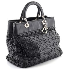 Christian Dior Lady Dior Avenue Bag Woven Leather Medium