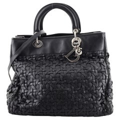 Christian Dior Lady Dior Avenue Bag Woven Leather Medium