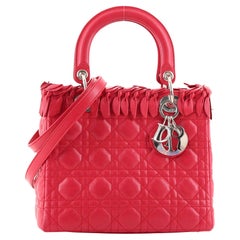 Christian Dior Lady Dior Bag Bow Cannage Quilt Lambskin Medium