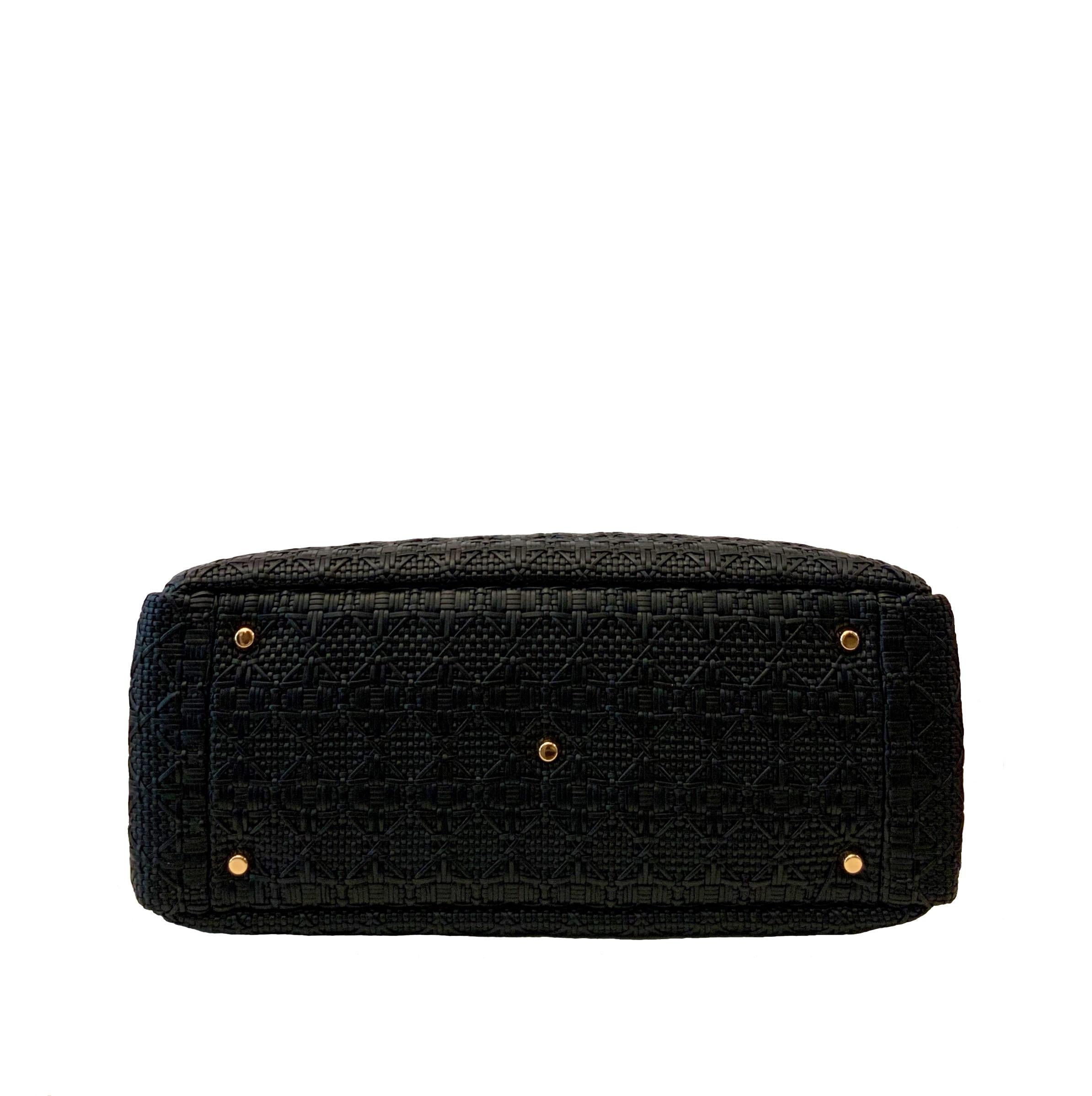Femenino o masculino Christian Dior Bolso Lady Dior Negro Cannage Piel Trenzada Edición Limitada en venta
