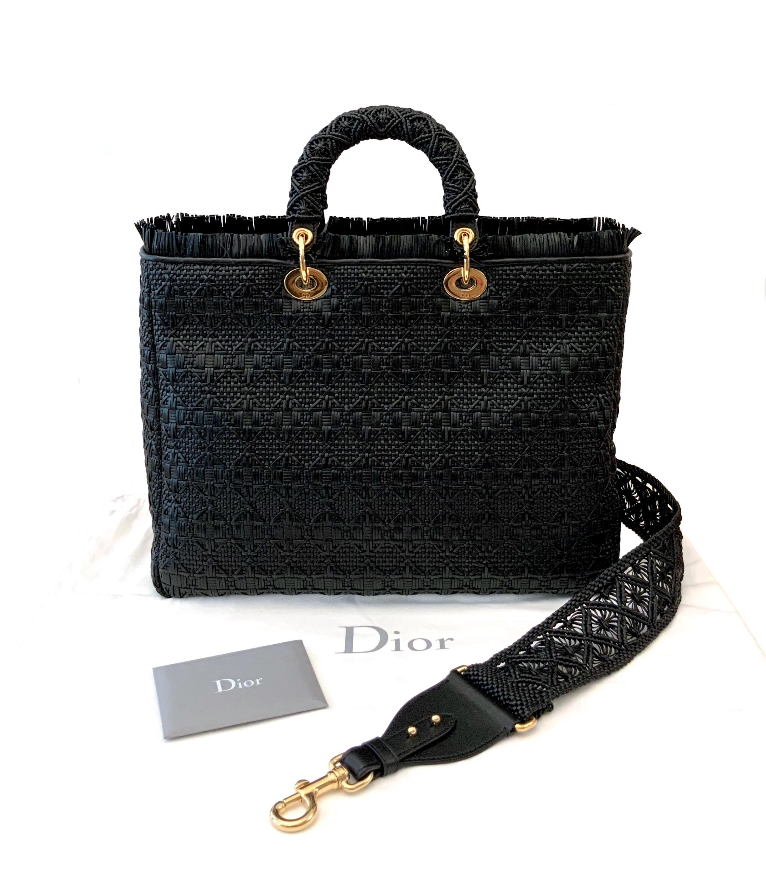 Christian Dior Lady Dior Bag Cannage Braided Leather Limited Edition In Excellent Condition In Geneva, CH