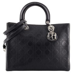 Christian Dior Lady Dior Bag Cannage Embossed Calfskin Large