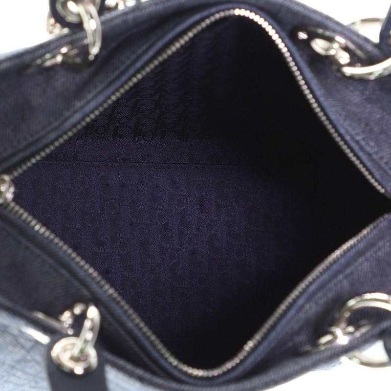 Christian Dior Lady Dior Bag Cannage Quilt Denim Medium 1