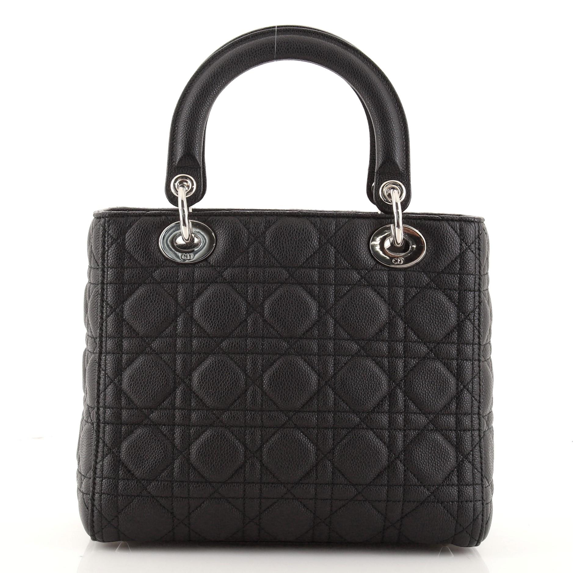 lady dior grained leather