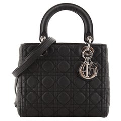 Christian Dior Lady Dior Bag Cannage Quilt Grained Calfskin Medium