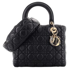 Christian Dior Lady Dior Bag Cannage Quilt Grained Calfskin Medium