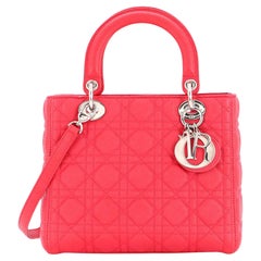 Christian Dior Lady Dior Bag Cannage Quilt Grained Calfskin Medium