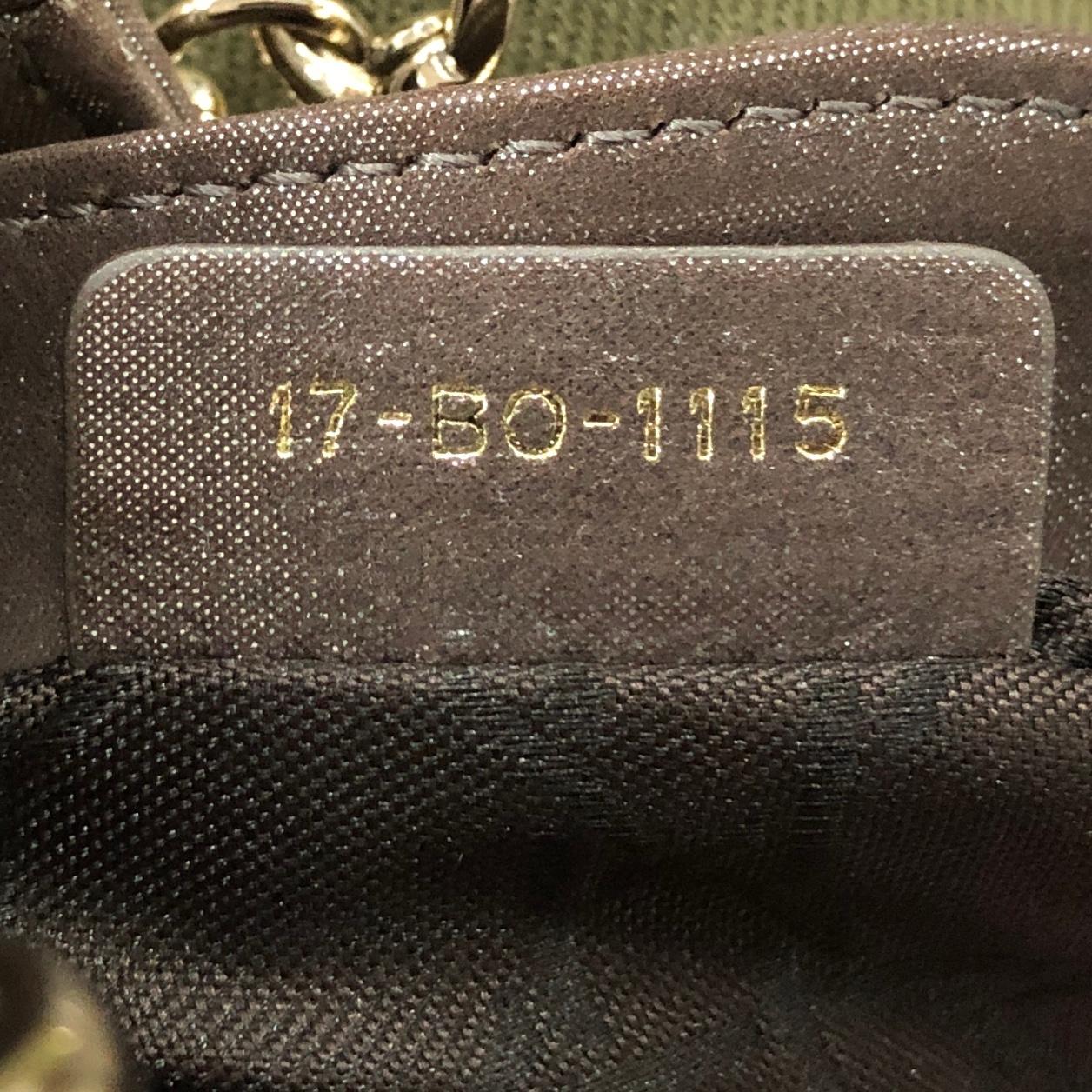Christian Dior Lady Dior Bag Cannage Quilt Iridescent Leather Mini In Good Condition In NY, NY