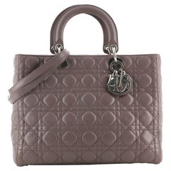 Christian Dior Lady Dior Bag Cannage Quilt Lambskin Large