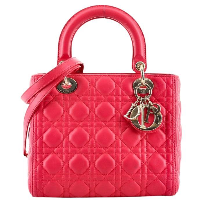 CHRISTIAN DIOR white leather and red patent CADILLAC SADDLE Shoulder