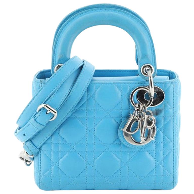 lady dior blue lambskin