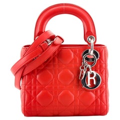 Christian Dior Lady Dior Tasche Cannage Gestepptes Lammfell Mini