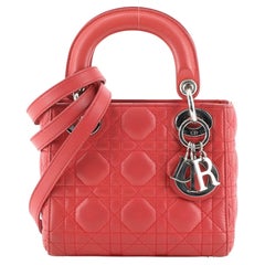 Christian Dior Lady Dior Tasche Cannage Gestepptes Lammfell Mini