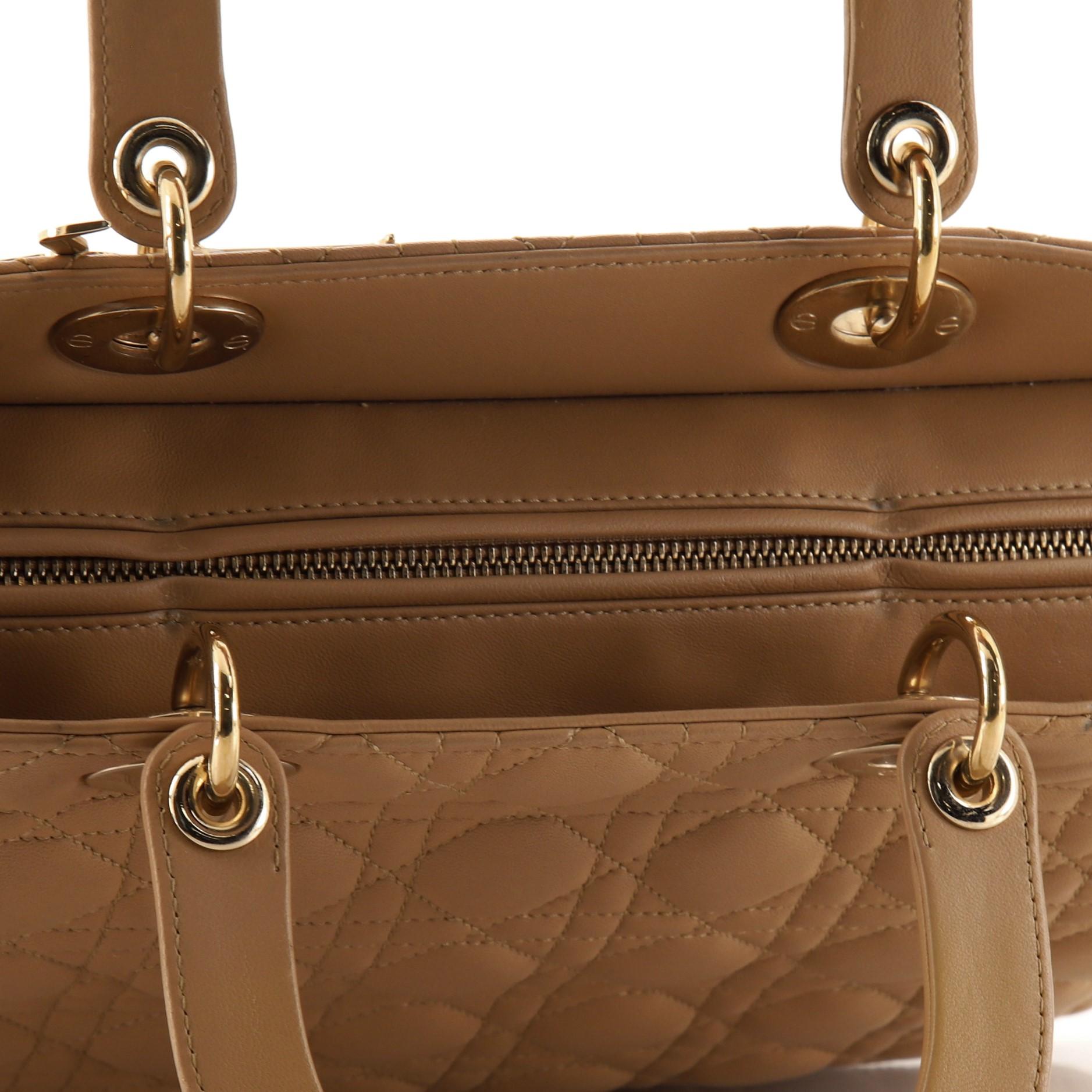 Christian Dior Lady Dior Tasche Cannage Gestepptes Lammfell XL 2
