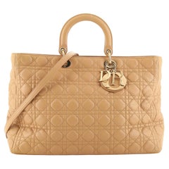 Christian Dior Lady Dior Bag Cannage Quilt Lambskin XL