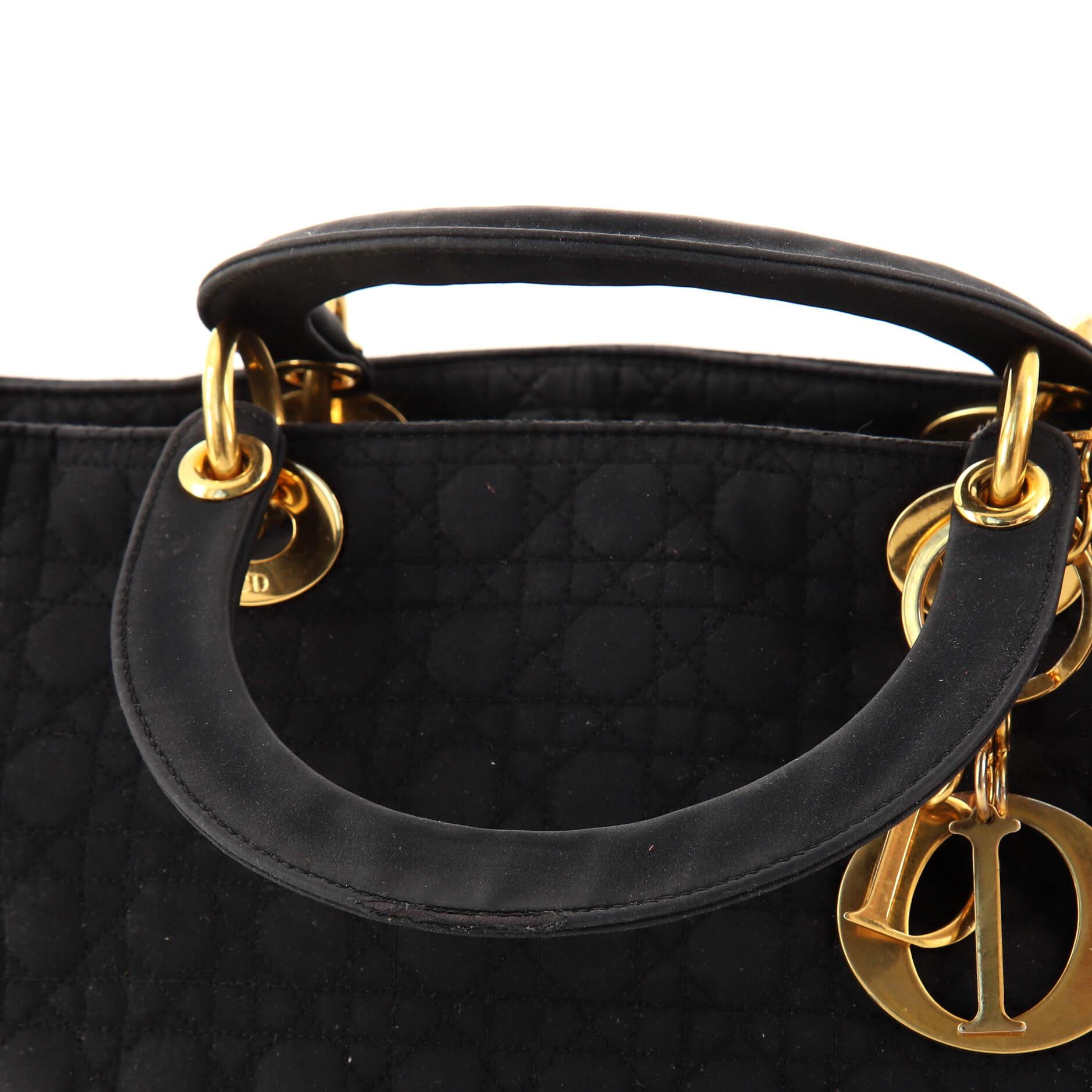 Women's or Men's Christian Dior Lady Dior Bag Cannage Quilt Nylon Large
