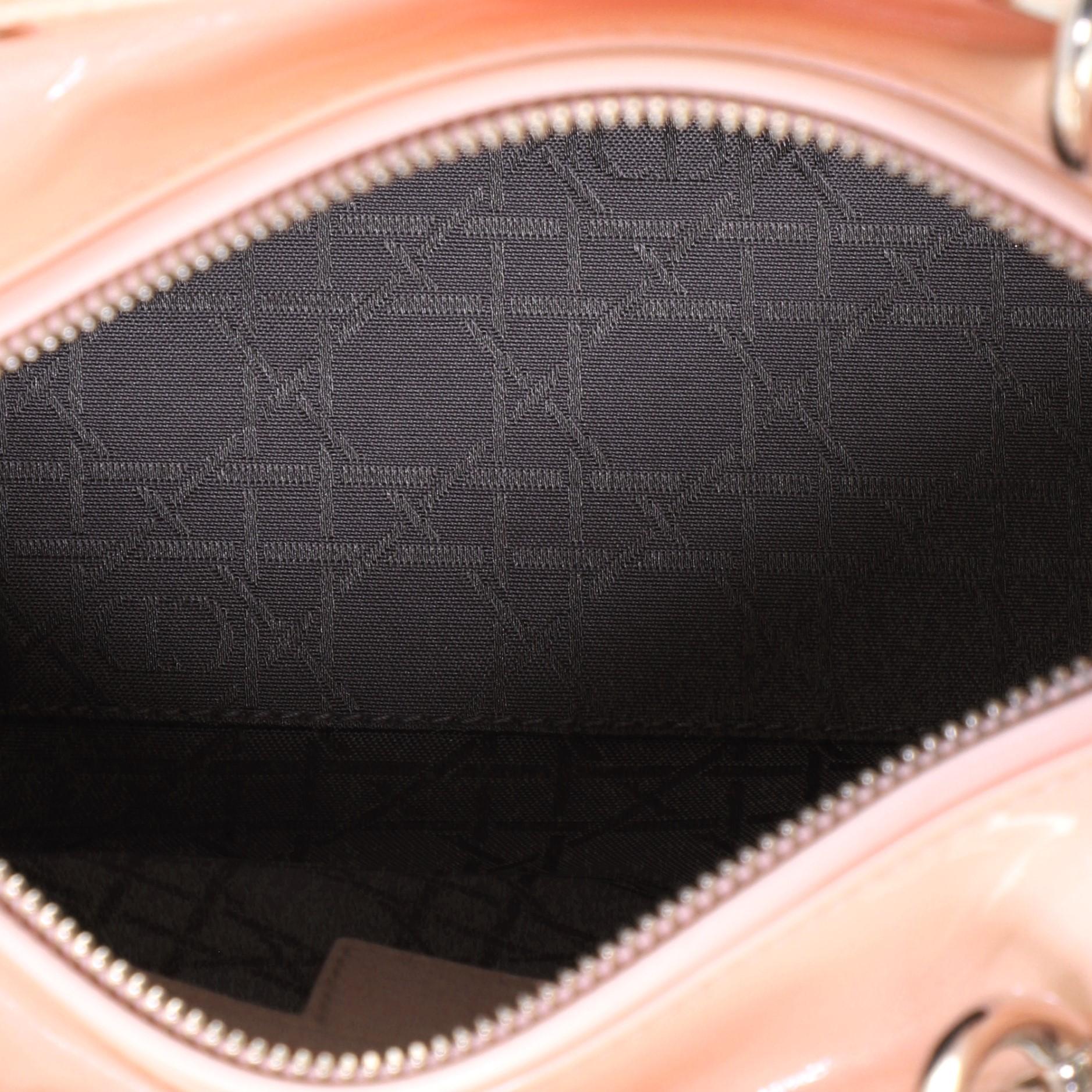 Femenino o masculino Christian Dior Bolso Lady Dior Cannage Acolchado Charol Mediano