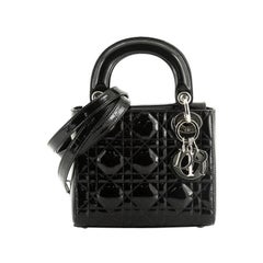 Christian Dior Lady Dior Bag Cannage Quilt Patent Mini 