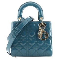 Christian Dior Lady Dior Bag Cannage Quilt Patent Small