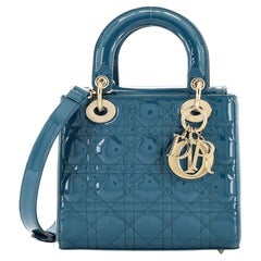 Christian Dior Lady Dior Bag Cannage Quilt Patent Small