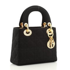 Christian Dior Lady Dior Bag Cannage Quilt Satin Mini