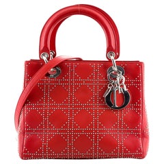 Christian Dior Lady Dior Tasche Cannage Nieten Lammfell Medium