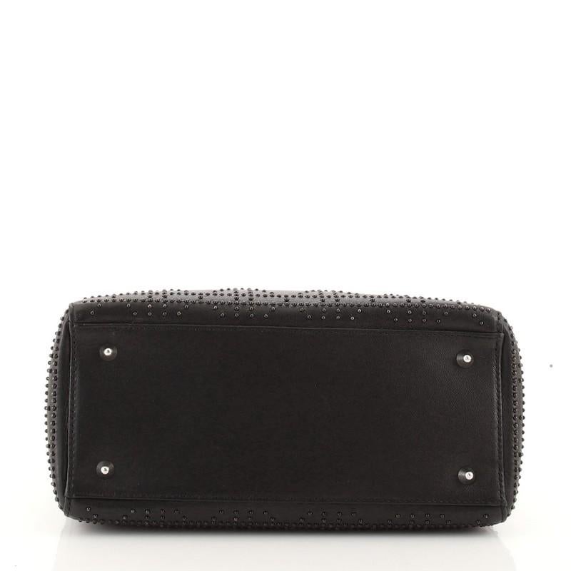Christian Dior Lady Dior Bag Cannage Studded Leather Medium In Good Condition In NY, NY