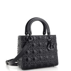 Christian Dior Lady Dior Bag Diamond Motif Cannage Calfskin Medium