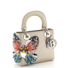 Christian Dior Lady Dior Bag Embellished Satin Mini