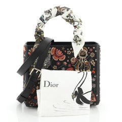 Christian Dior Lady Dior Bag Floral Beaded Leather Medium