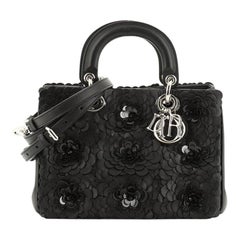 lady dior flower bag Christian Dior Lady Dior Bag Flower Embellished Leather Medium