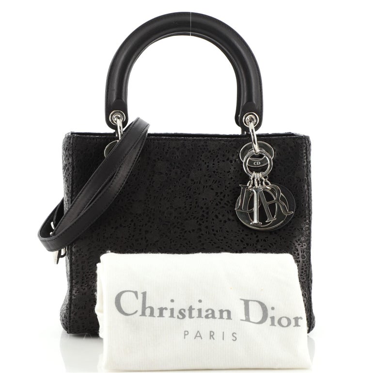 Christian Dior Lady Dior Bag Laser Cut Lace Medium at 1stDibs