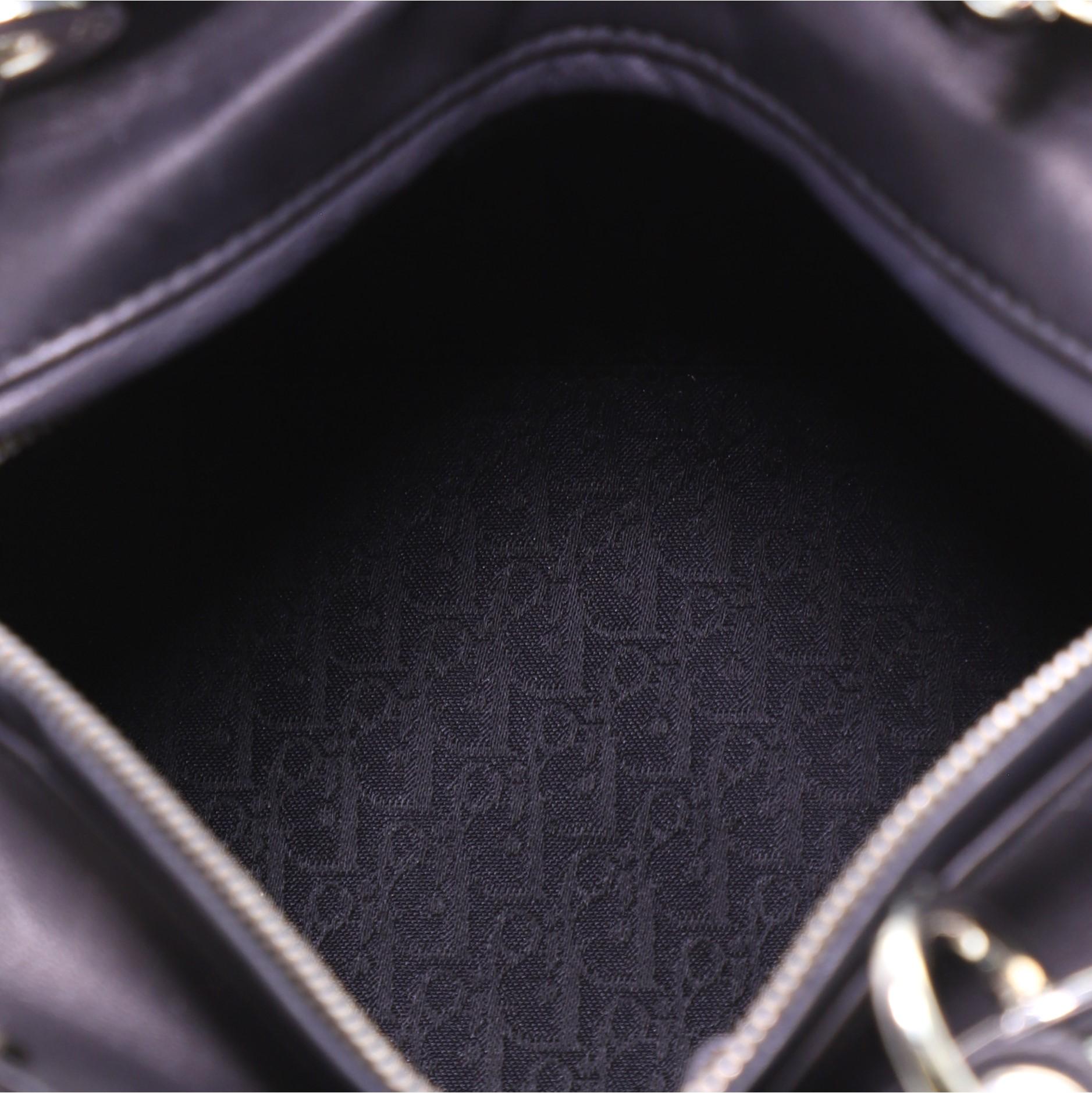 Christian Dior Lady Dior Bag Laser Cut Lace Medium In Good Condition In NY, NY