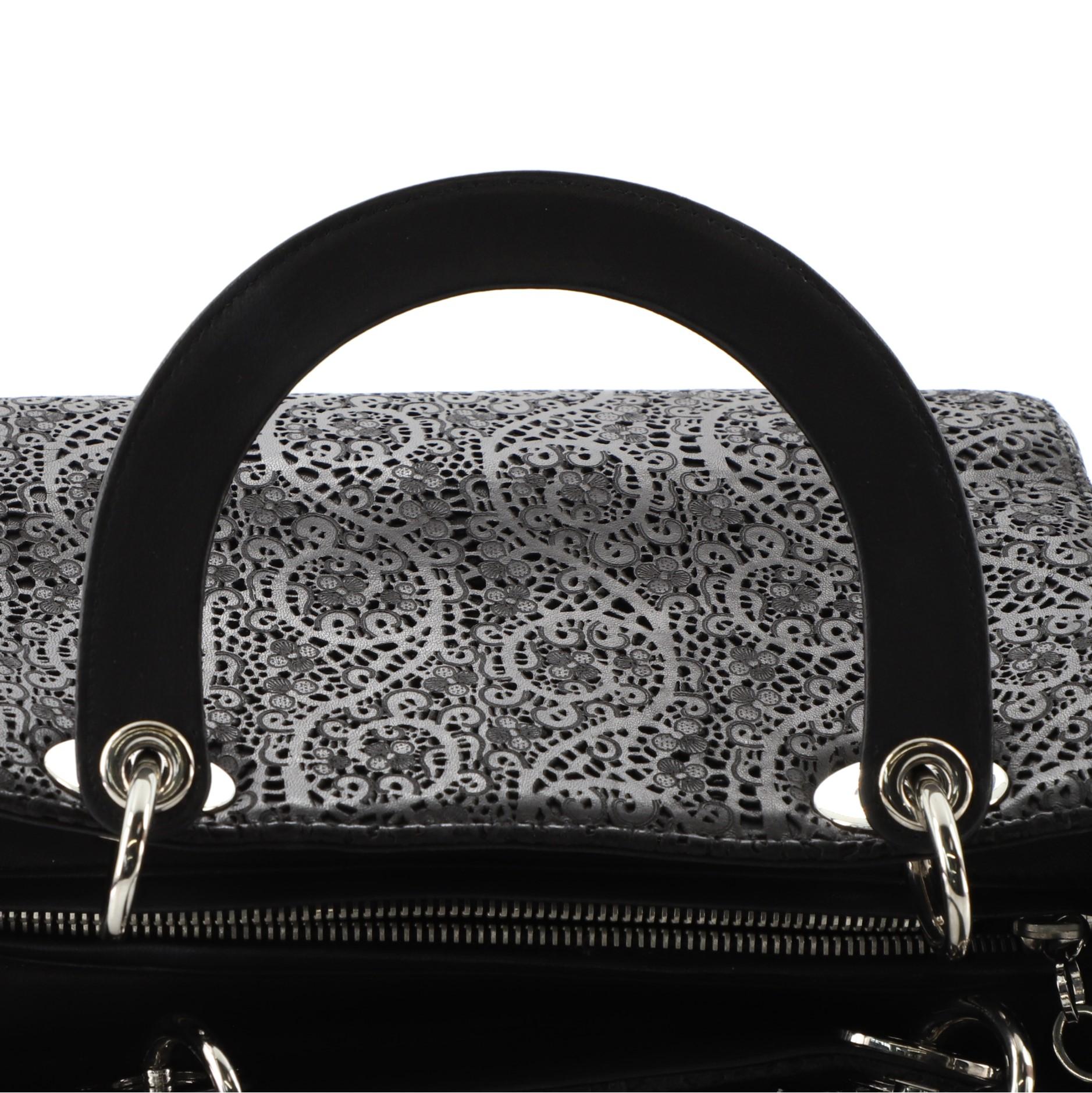 Christian Dior Lady Dior Bag Laser Cut Lace Medium 1