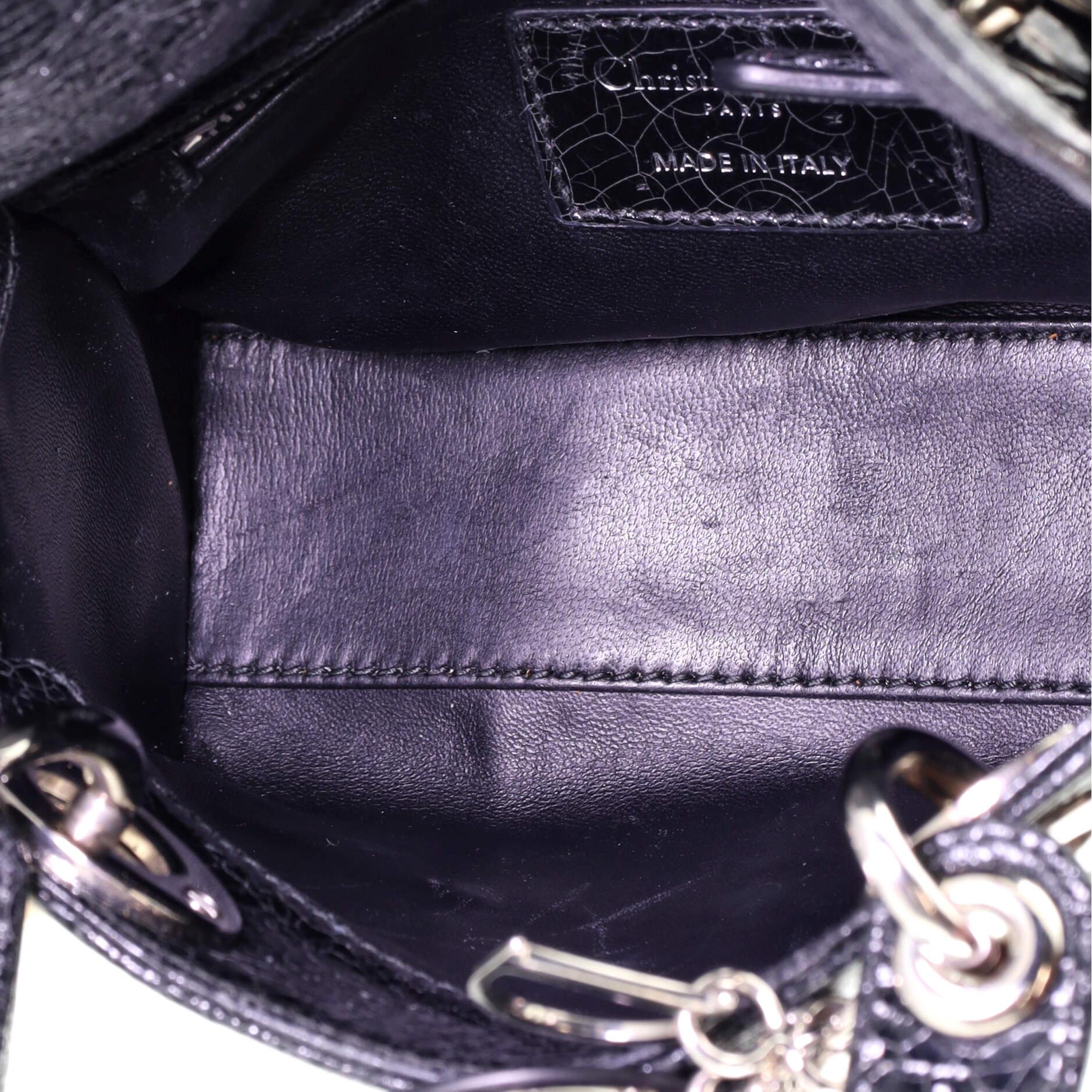 Christian Dior Lady Dior Bag Limited Edition Embellished Crackled Deerski 1