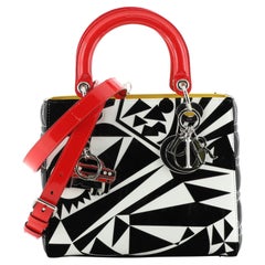 Christian Dior Lady Dior Tasche Limited Edition Matthew Porter Gedrucktes Leder
