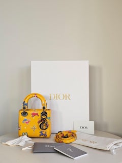 Christian Dior Lady Dior Bag Limited Edition Pixel Zodiac Printed Calfskin Mini