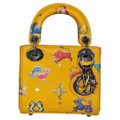 Christian Dior Lady Dior Bag Limited Edition Pixel Zodiac Printed Calfskin Mini