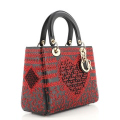 Christian Dior Lady Dior Bag Limited Edition Playing Cards Embroidered Leather