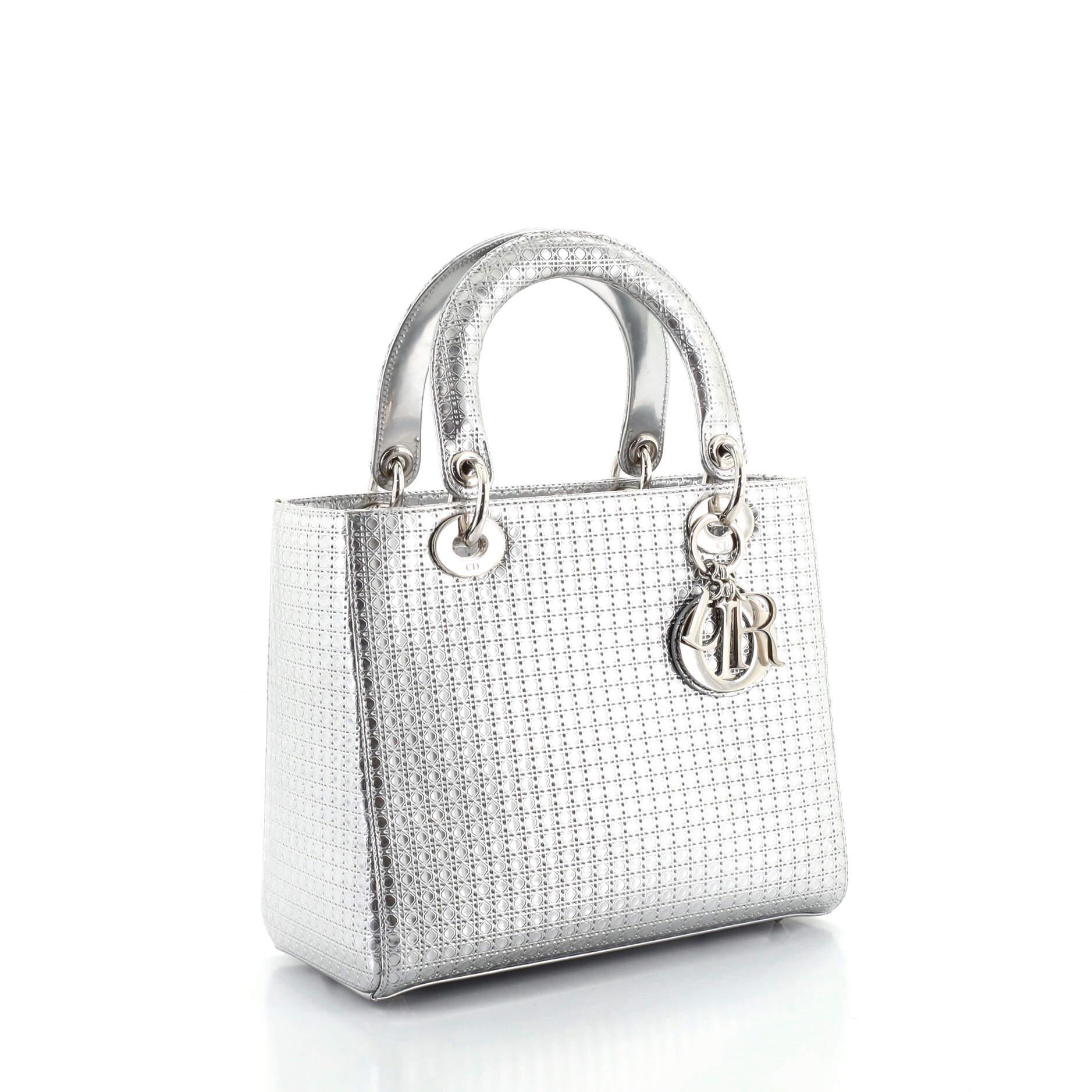 lady dior metallic bag