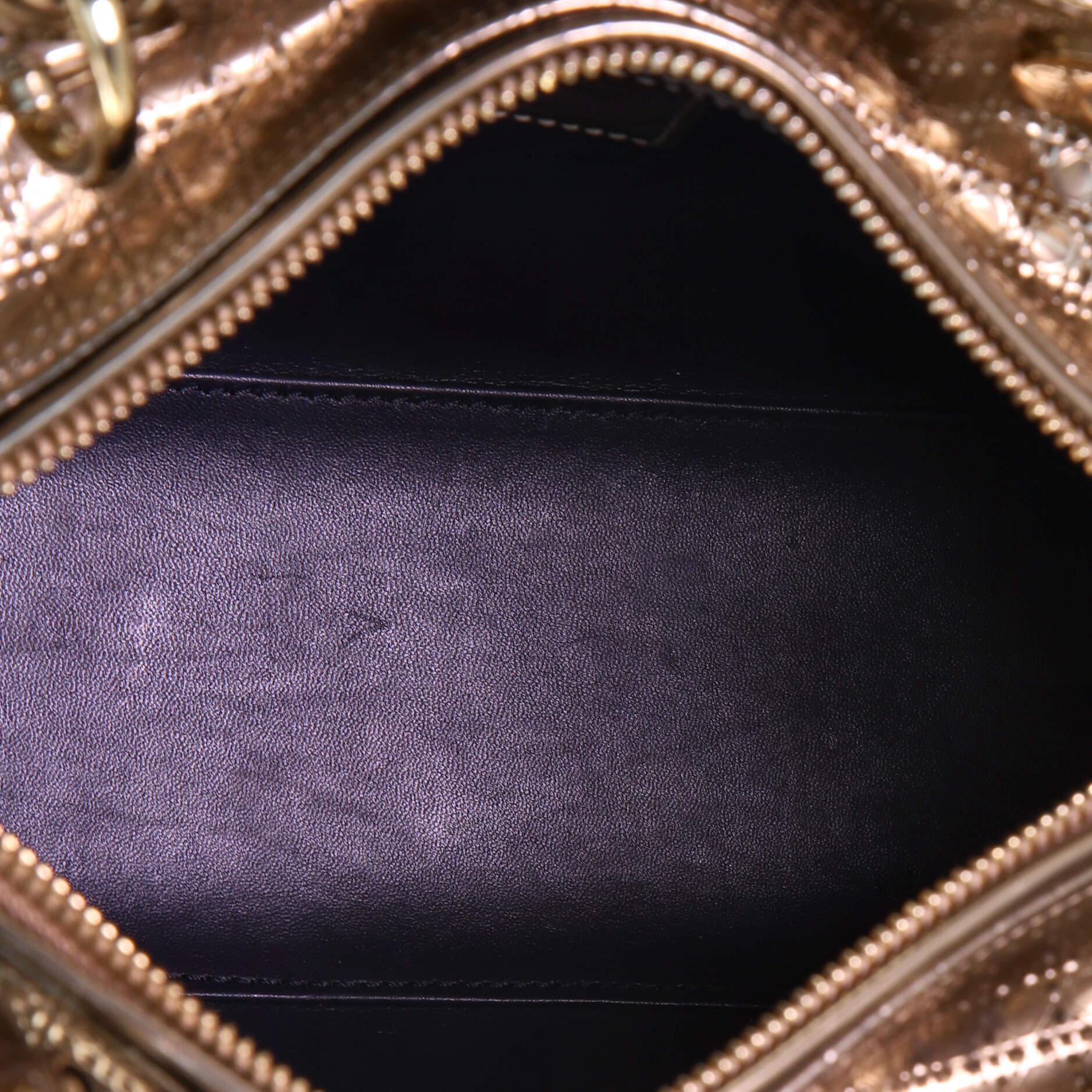 Christian Dior Lady Dior Bag Micro Cannage Metallic Calfskin Medium 1