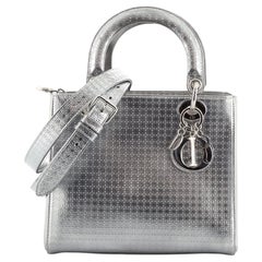 Christian Dior Lady Dior Bag Micro Cannage Metallic Calfskin Medium