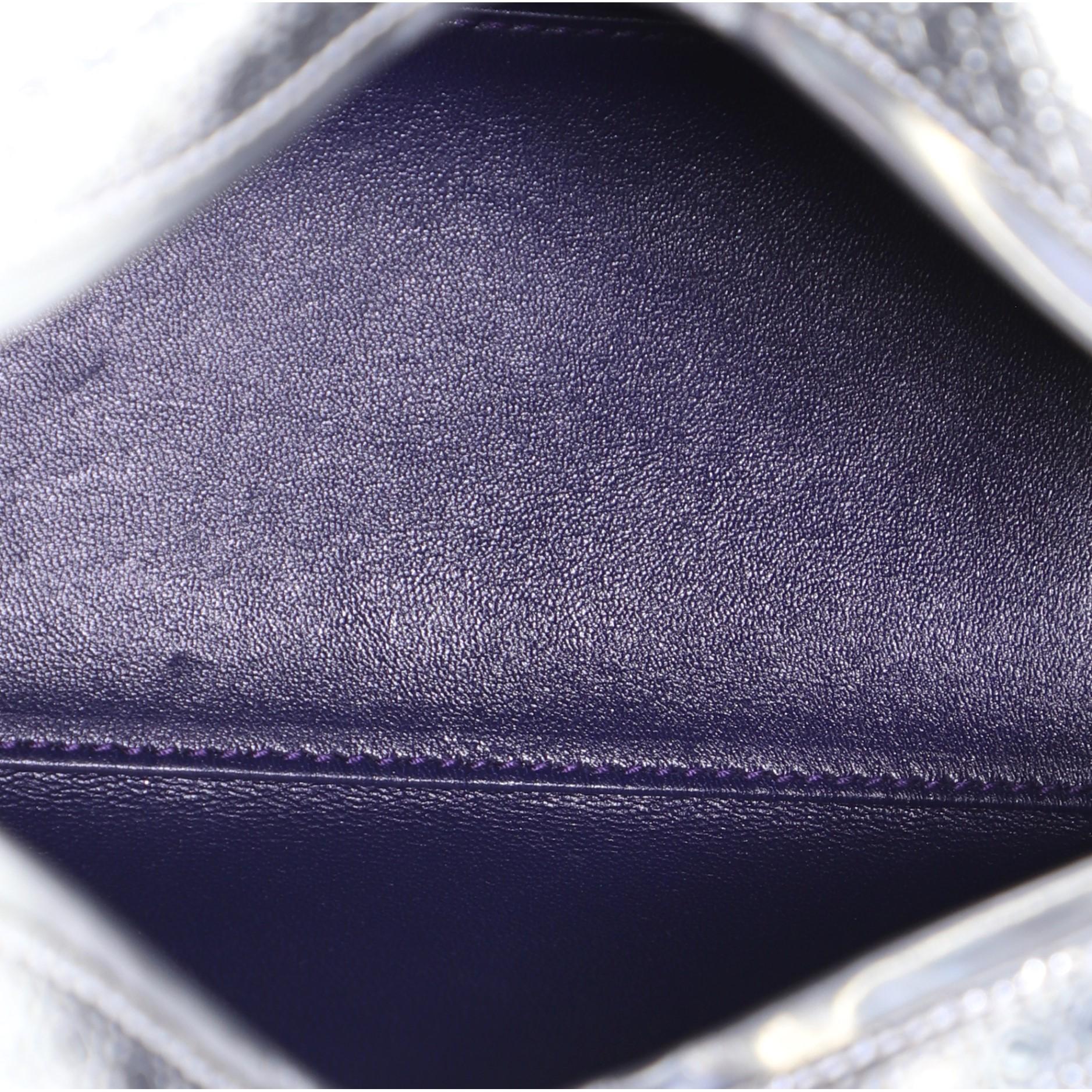 Black Christian Dior Lady Dior Bag Micro Cannage Ombre Metallic Calfskin Medium
