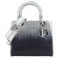 Christian Dior Lady Dior Bag Micro Cannage Ombre Metallic Calfskin Medium