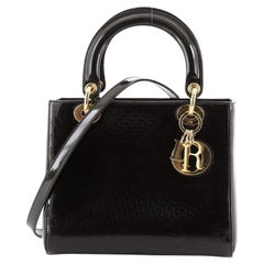 Christian Dior Lady Dior Bag Micro Cannage Patent Medium