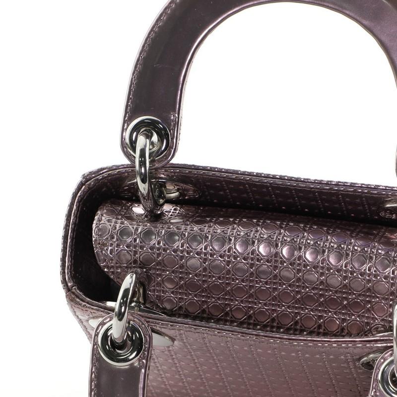 Christian Dior  Lady Dior Bag Micro Cannage Perforated Calfskin Mini In Good Condition In NY, NY