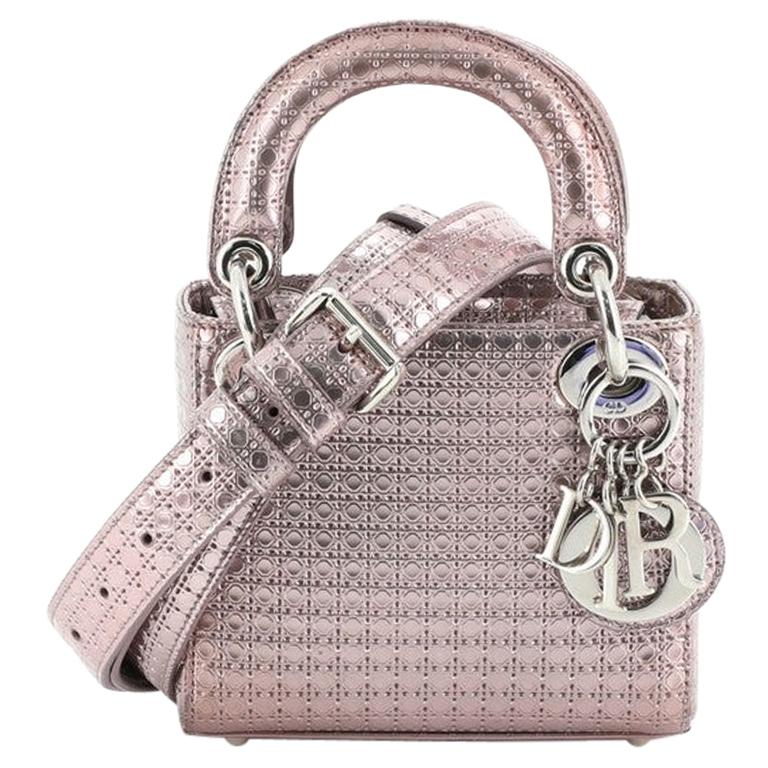 Christian Dior  Lady Dior Bag Micro Cannage Perforated Calfskin Mini