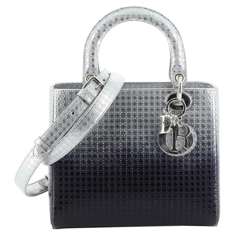 Christian Dior  Lady Dior Bag Ombre Micro Cannage Perforated Calfskin